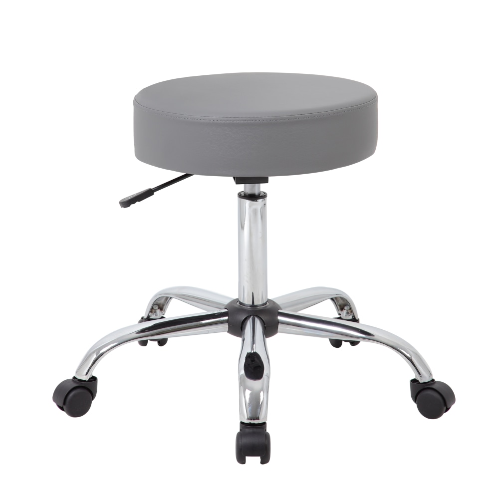 Boss Office Products Caressoft Medical Stool, Gray/Chrome