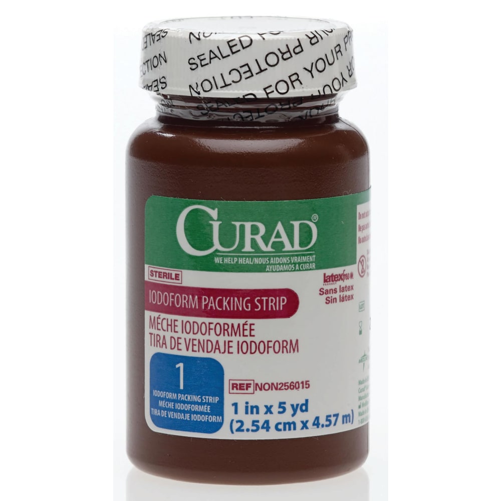 CURAD® Sterile Iodoform Packing Strips, 1" x 5