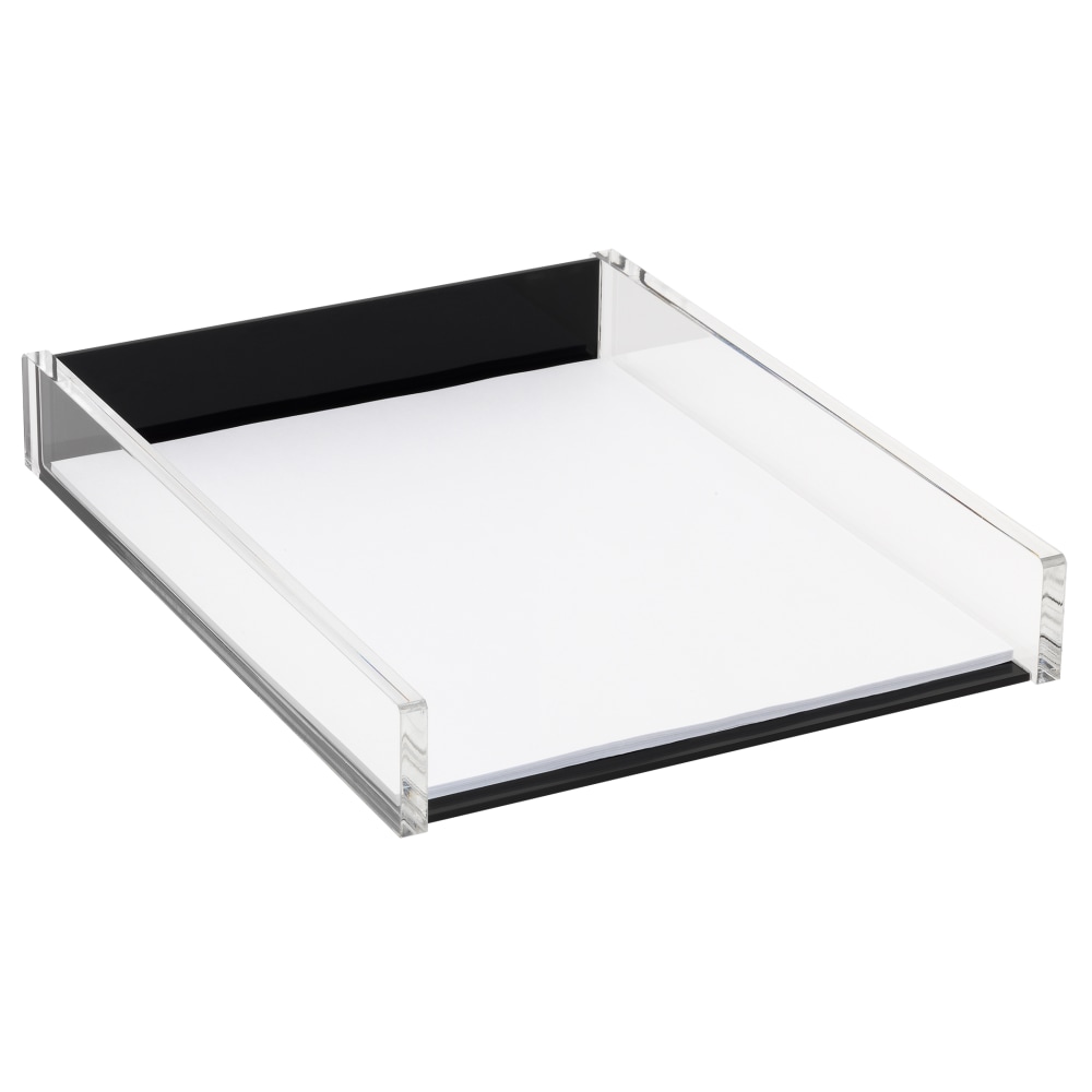 Realspace® Black Acrylic Paper Tray, Letter Size
