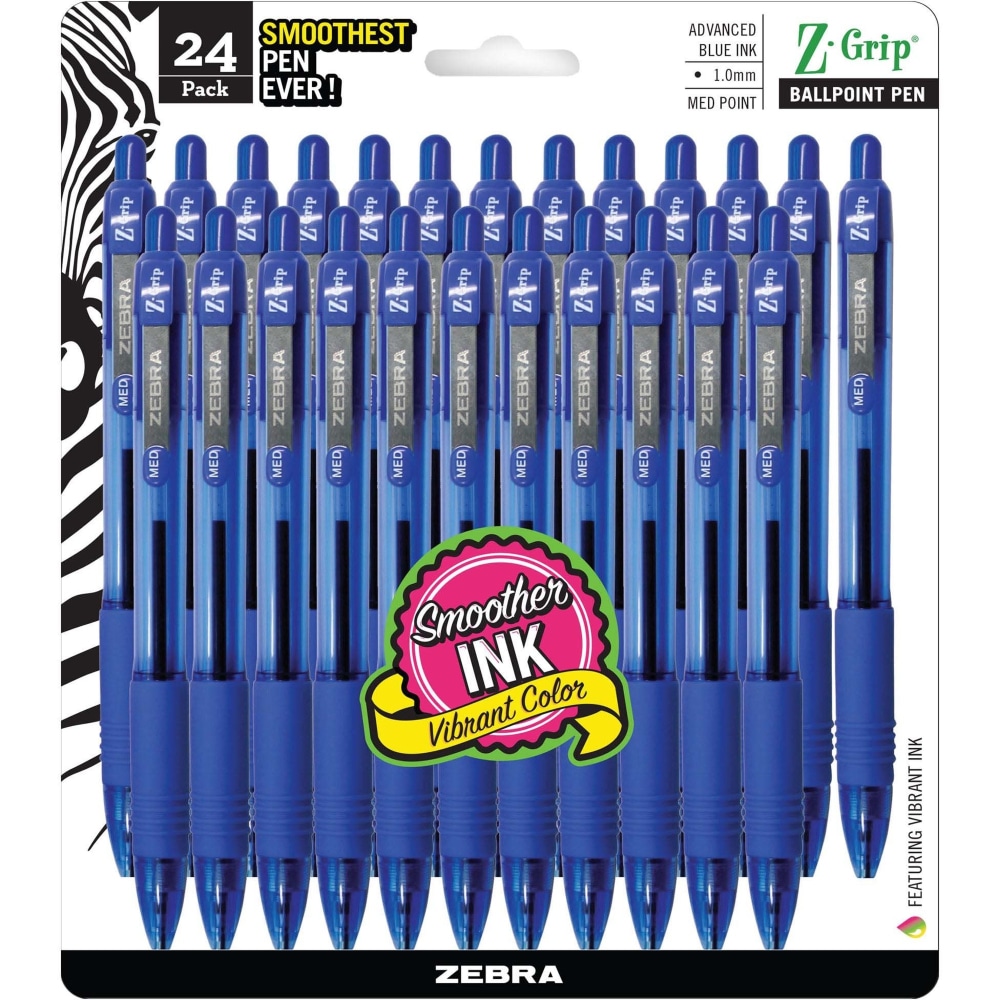 Zebra® Pen Z-Grip® Retractable Ballpoint Pens, Pack Of