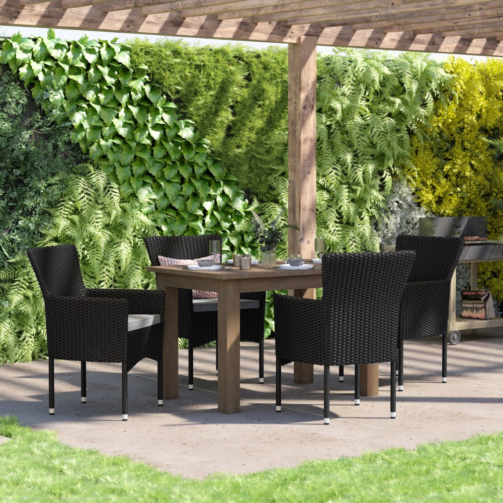 Flash Furniture Maxim Modern Wicker Patio Armchairs With
