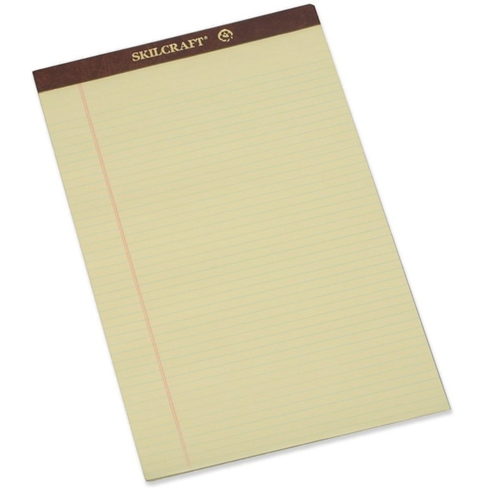 SKILCRAFT® 30% Recycled Perforated Writing Pads, 8 1/2"
