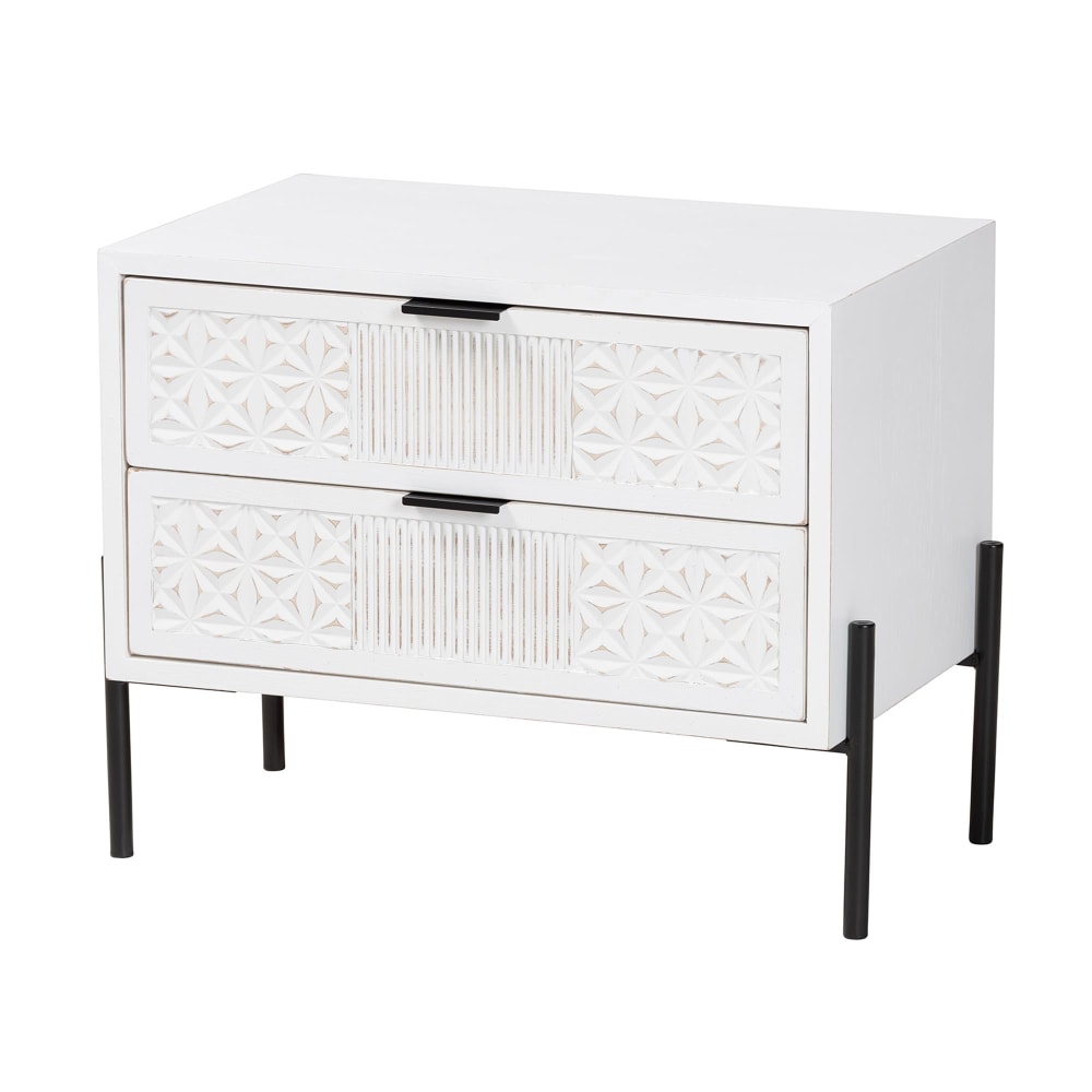 Baxton Studio Merryn 26"W 2-Drawer Storage Cabinet,