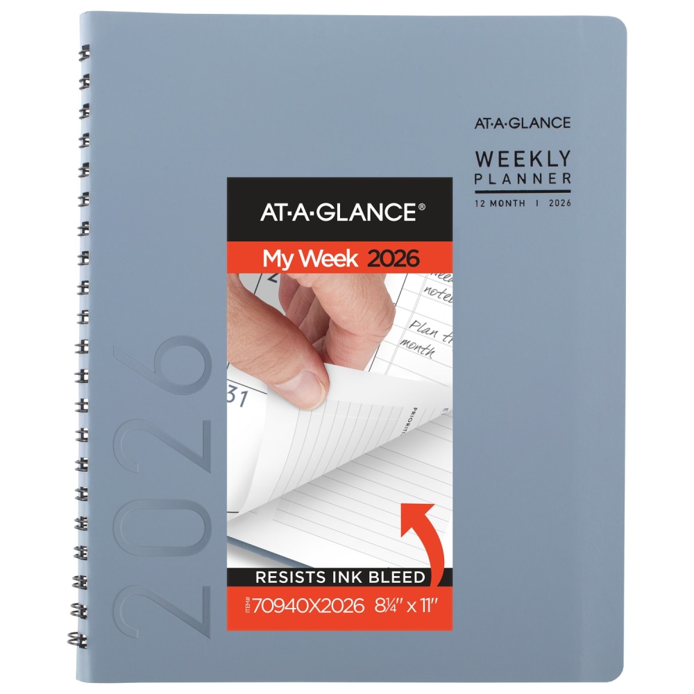 AT-A-GLANCE® Contemporary 2026 Weekly Monthly Planner, Drizzle,