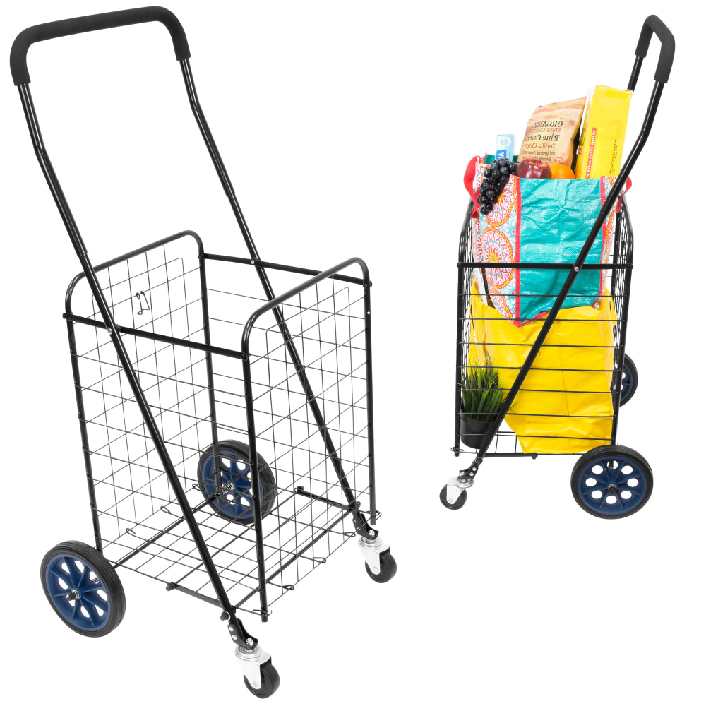 Mount-It! Small Rolling Utility Shopping Cart, 41”H x