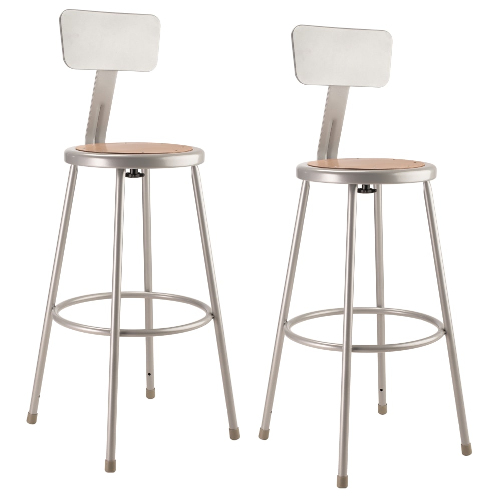 National Public Seating Hardboard Science Stools With Backrests,