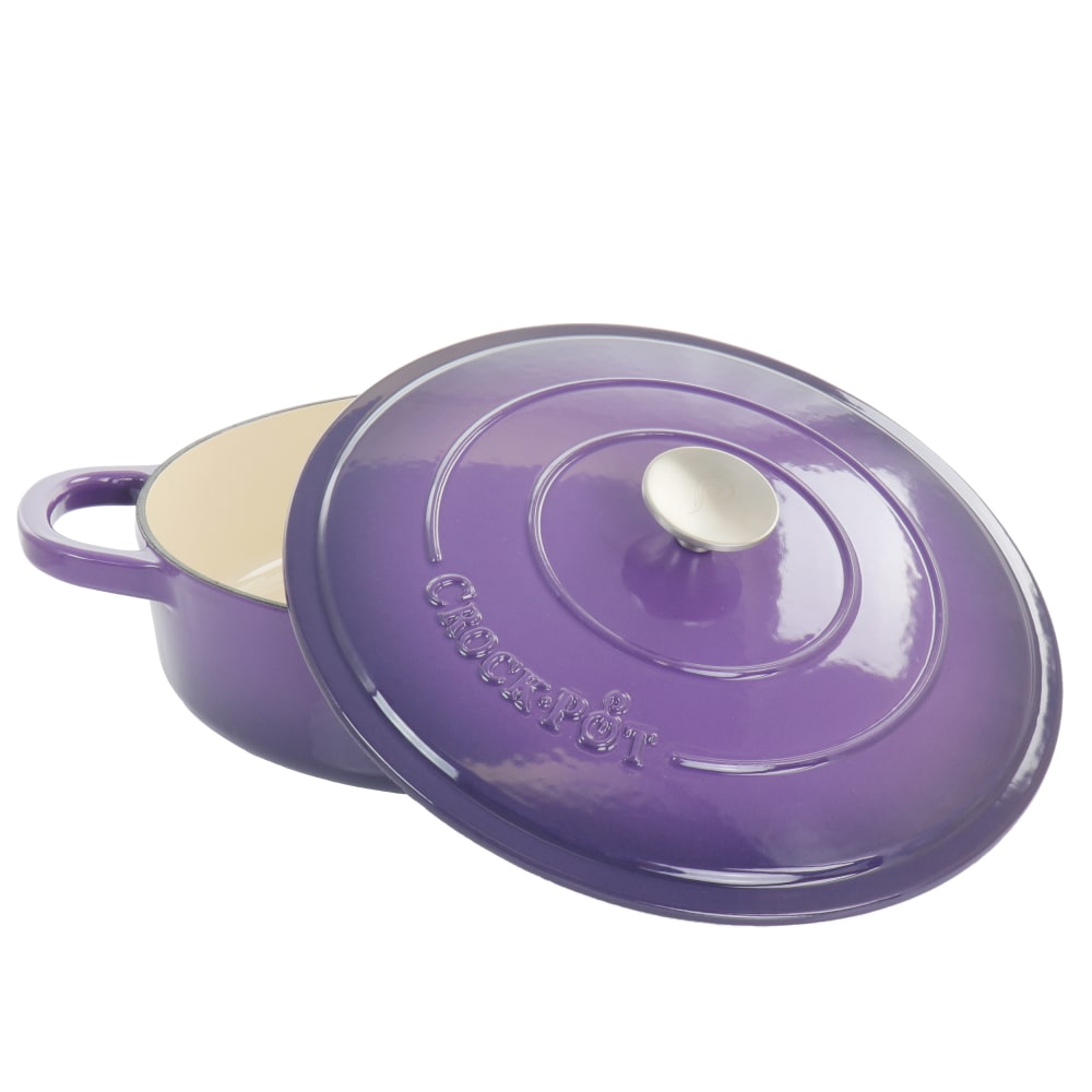 Crock-Pot Artisan 2-Piece Enameled Cast Iron Braiser Pan,