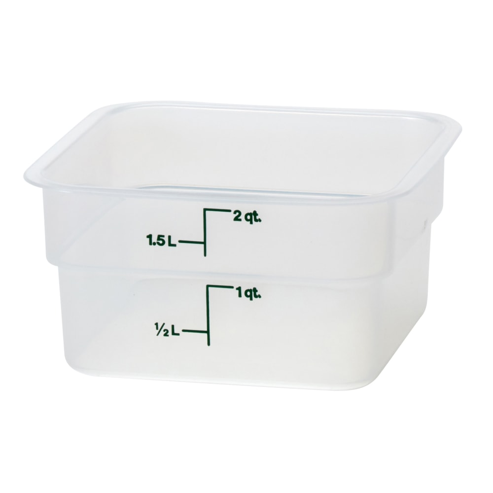 Cambro Translucent CamSquare Food Storage Containers, 2 Qt,