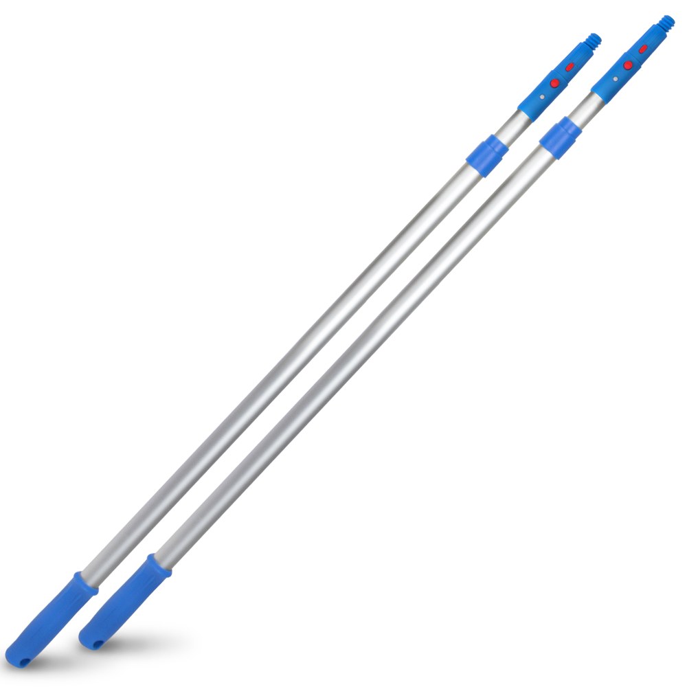 Gritt Commercial Telescopic Poles, 6&#x27;, Blue/Silver, Pack Of