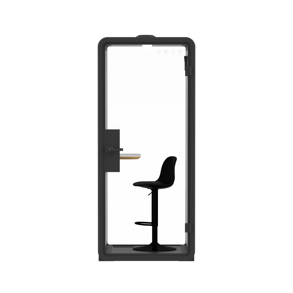 FlexiSpot P1F2G 1-Person Soundproof Booth, Gray, 93"H x