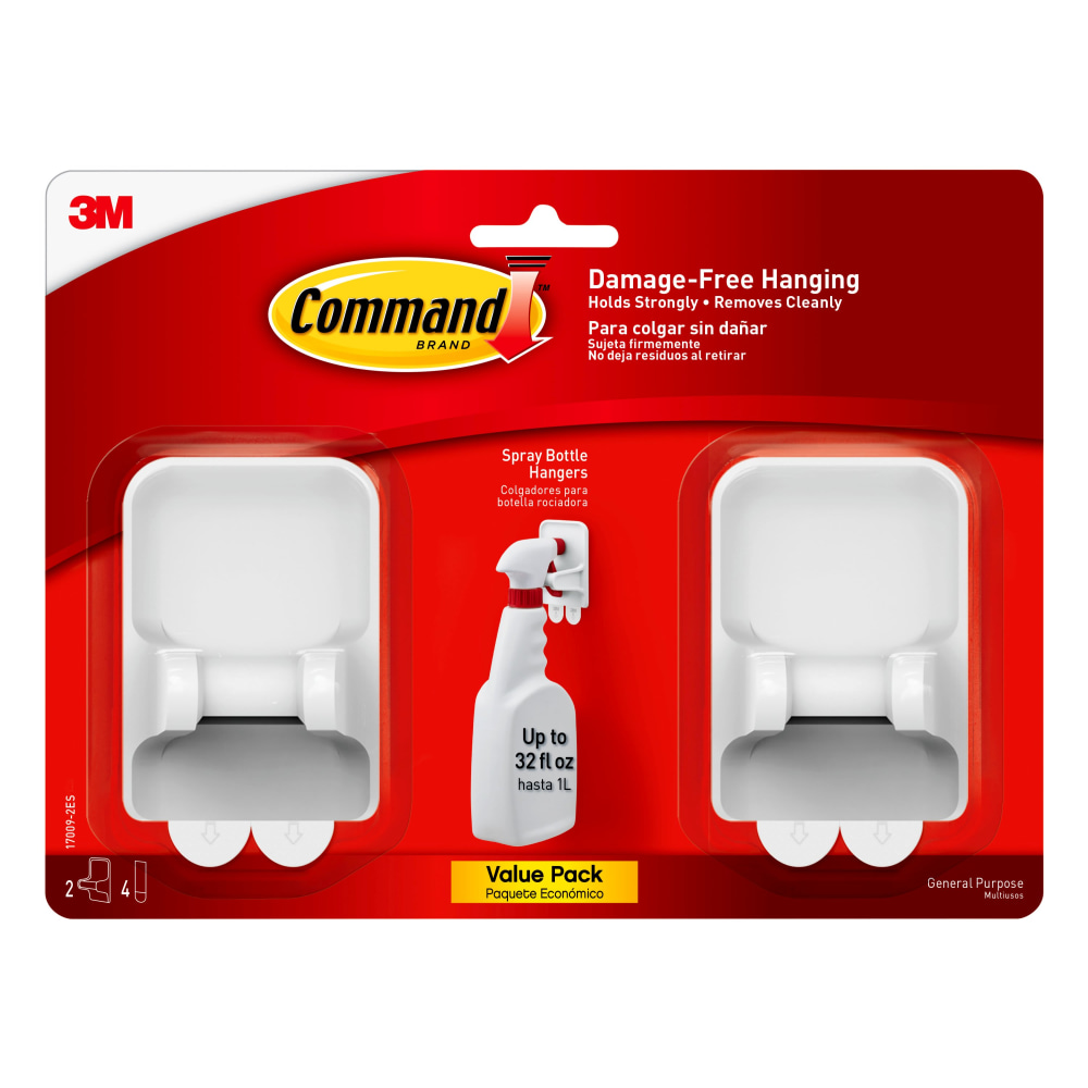 Command Spray Bottle Hangers, 2 Bottle Hangers, 4