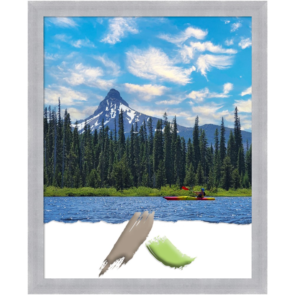 Amanti Art Grace Brushed Nickel Picture Frame, 18"