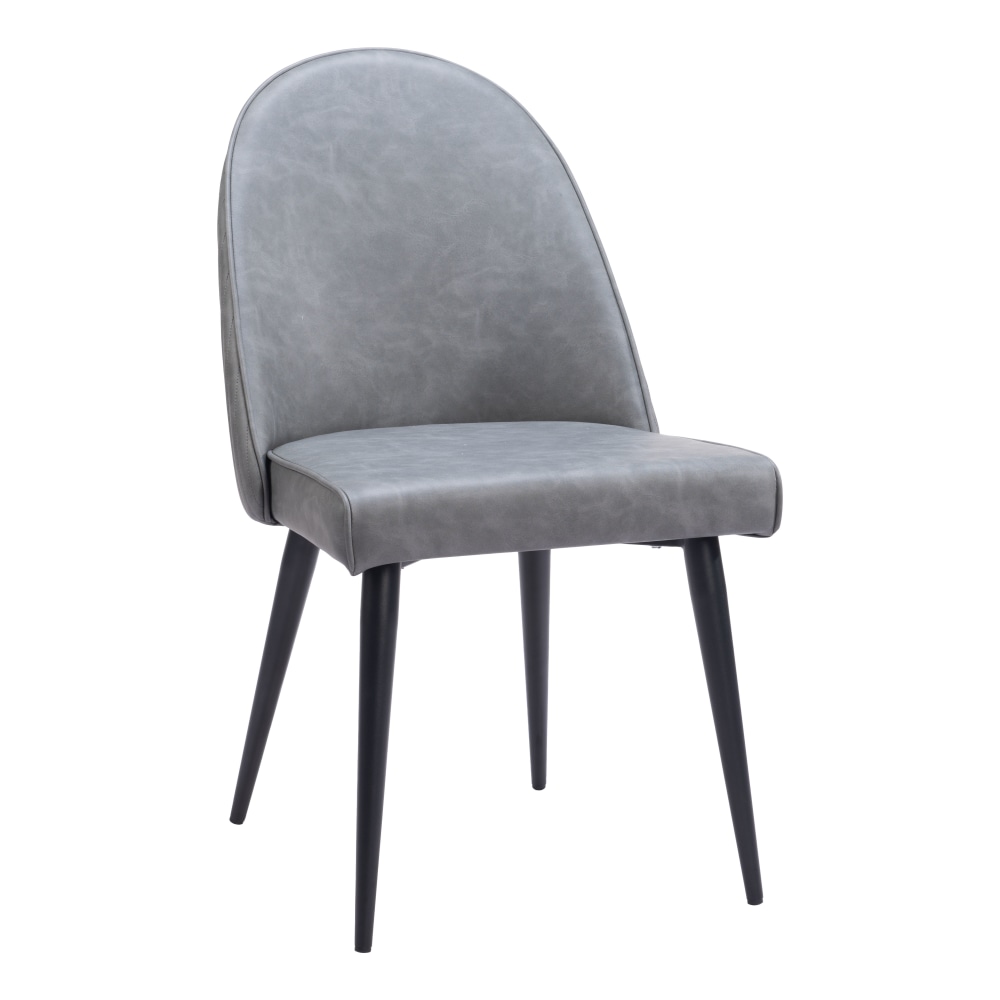 Zuo Silloth Dining Accent Chairs, Gray, Set Of