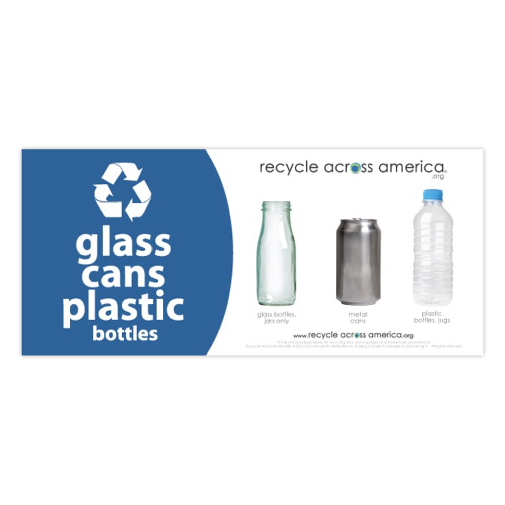 Recycle Across America Glass, GCP-0409, Cans And Plastics