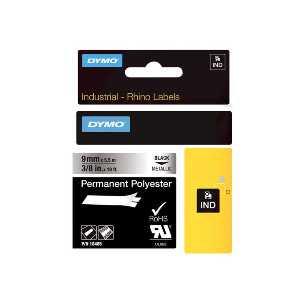 DYMO® RhinoPRO Metallized Polyester Tape, 0.35" x 18&#x27;