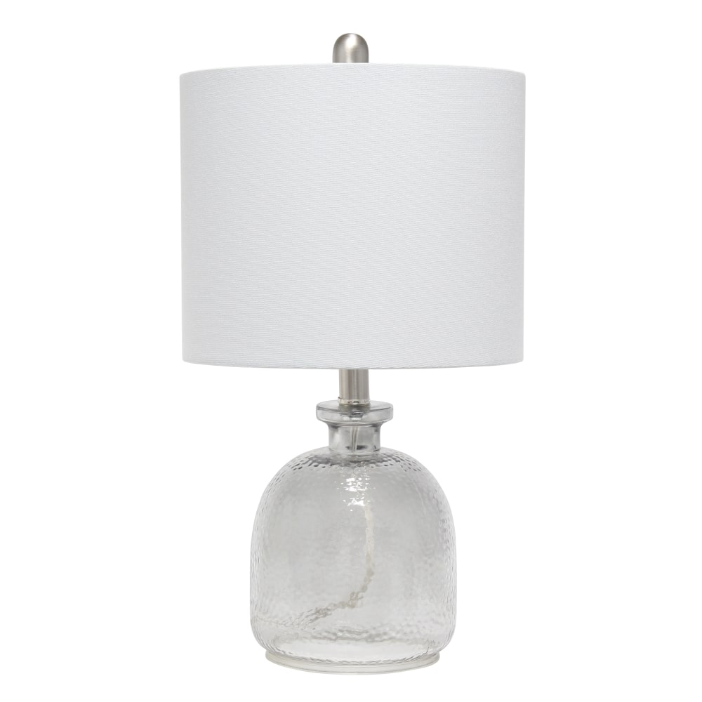 Lalia Home Hammered Glass Jar Table Lamp, 20"H,