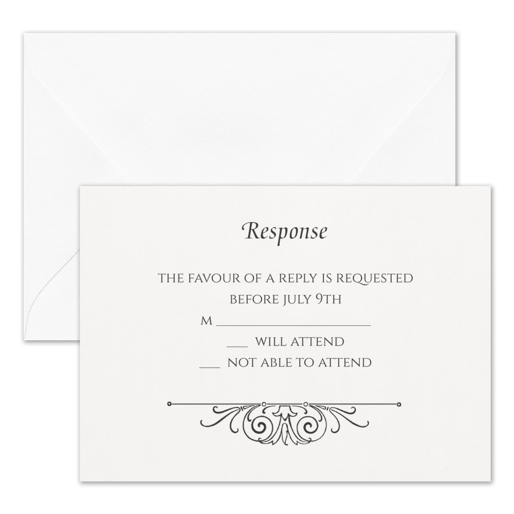 Custom Shaped Wedding & Event Response Cards With