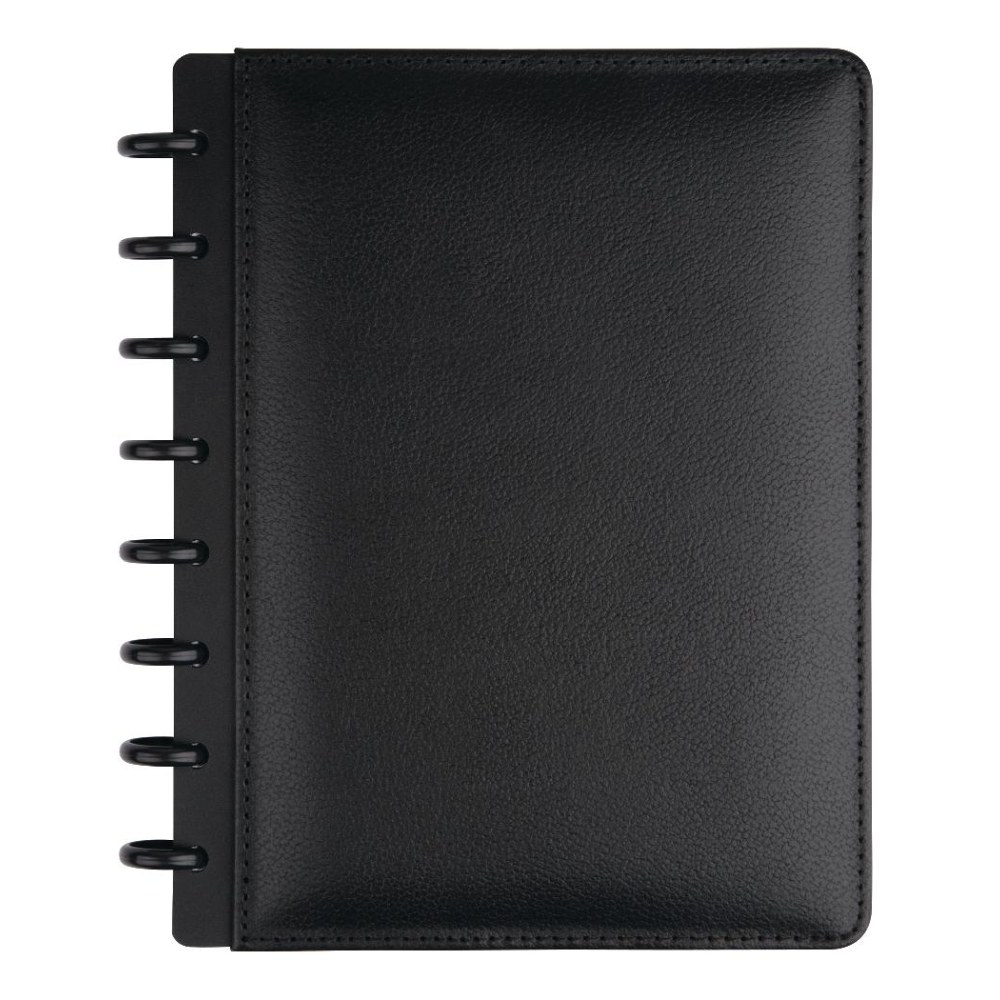 TUL® Discbound Notebook With Leather Cover, Junior Size,