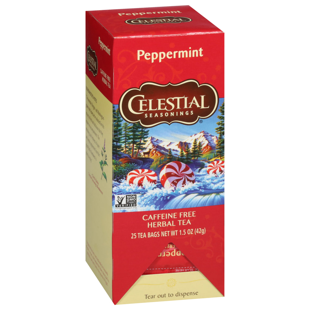 Celestial Seasonings® Peppermint Herbal Tea Bags, Box Of