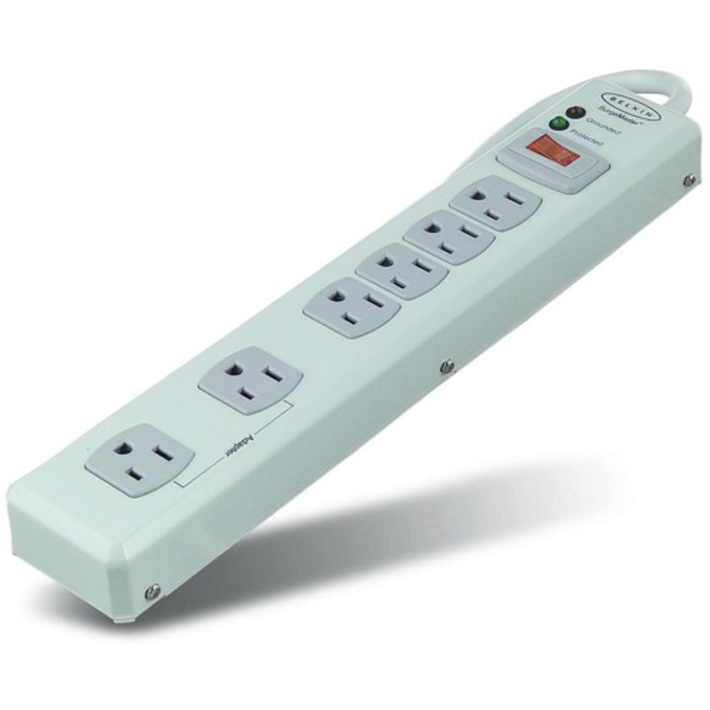 Belkin SurgeMaster 6 Outlet Surge Suppressor - Receptacles: