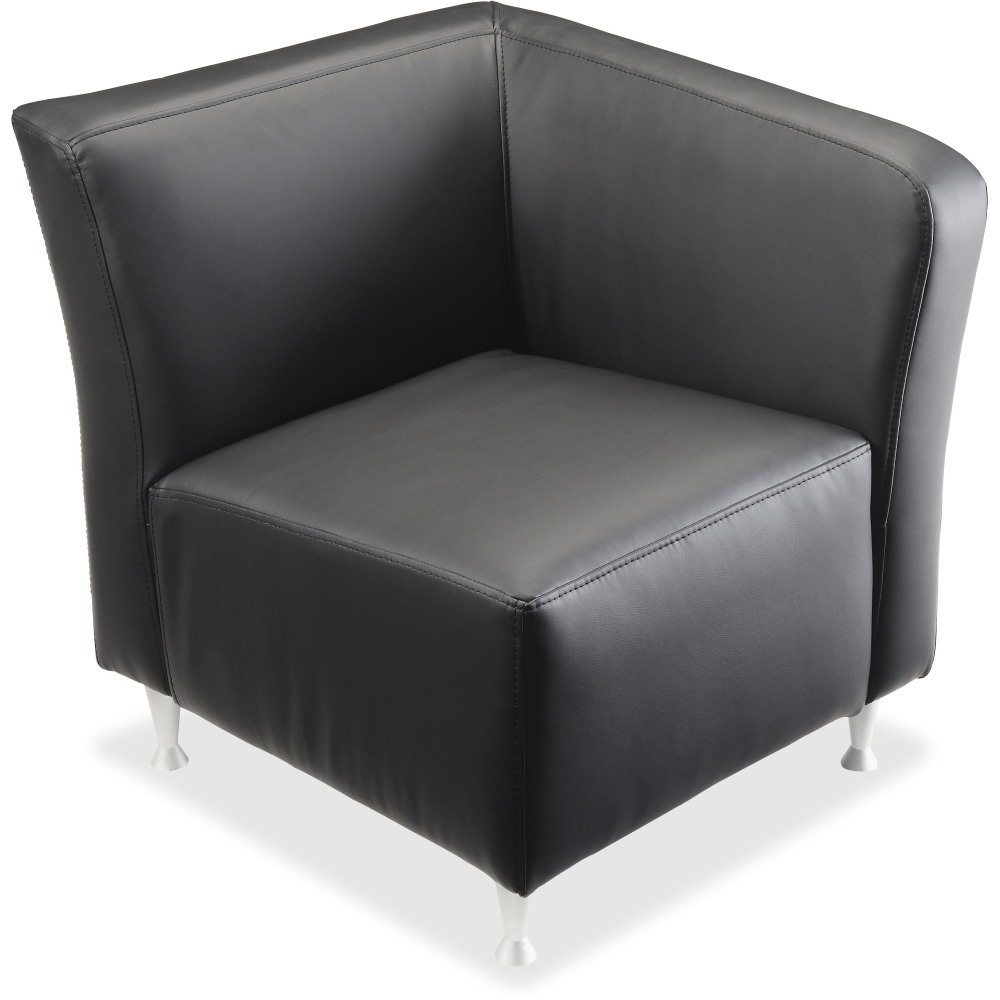 Lorell® Fuze Modular Bonded Leather Left-Arm Lounge Chair,