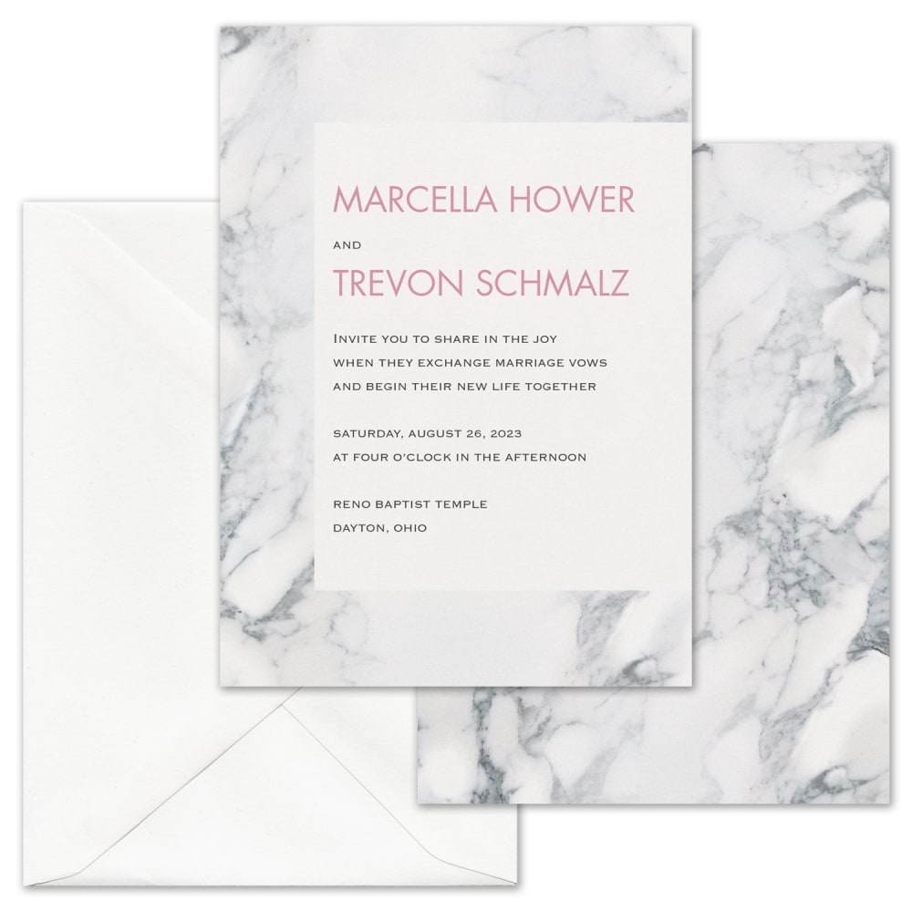 Custom Wedding & Event Invitations With Envelopes, Alabaster