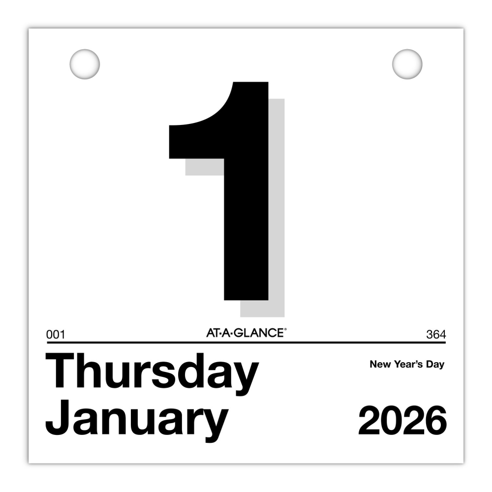 AT-A-GLANCE® 2026 “Today Is” Daily Wall Calendar Refill,