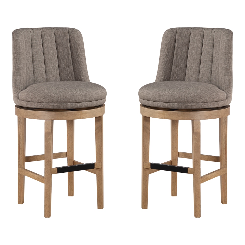 Office Star Rowan Counter Height Spindle Stools, Cement/Medium