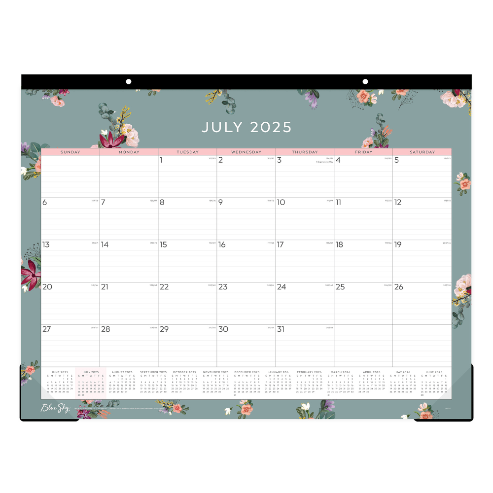 2025-2026 Blue Sky Monthly Desk Pad Planning Calendar,