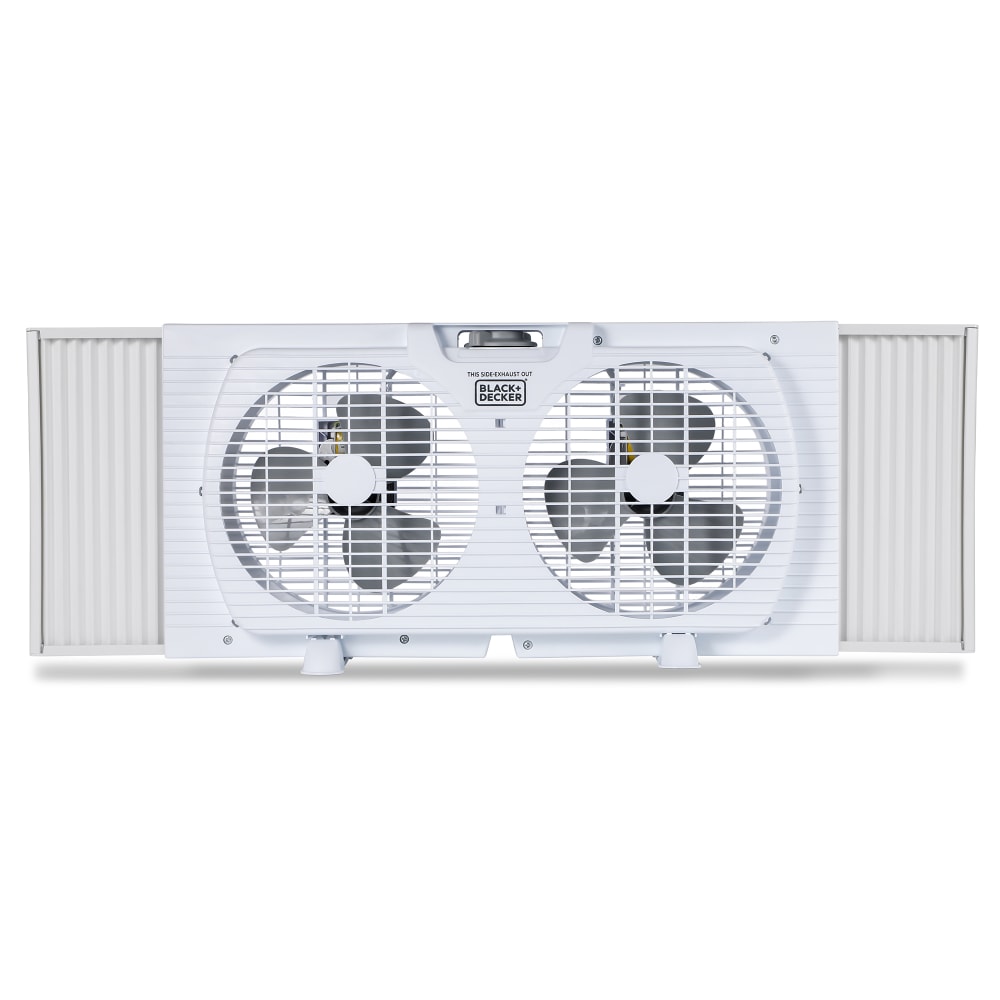 BLACK+DECKER 2-Speed Twin Window Fan With Adjustable Side