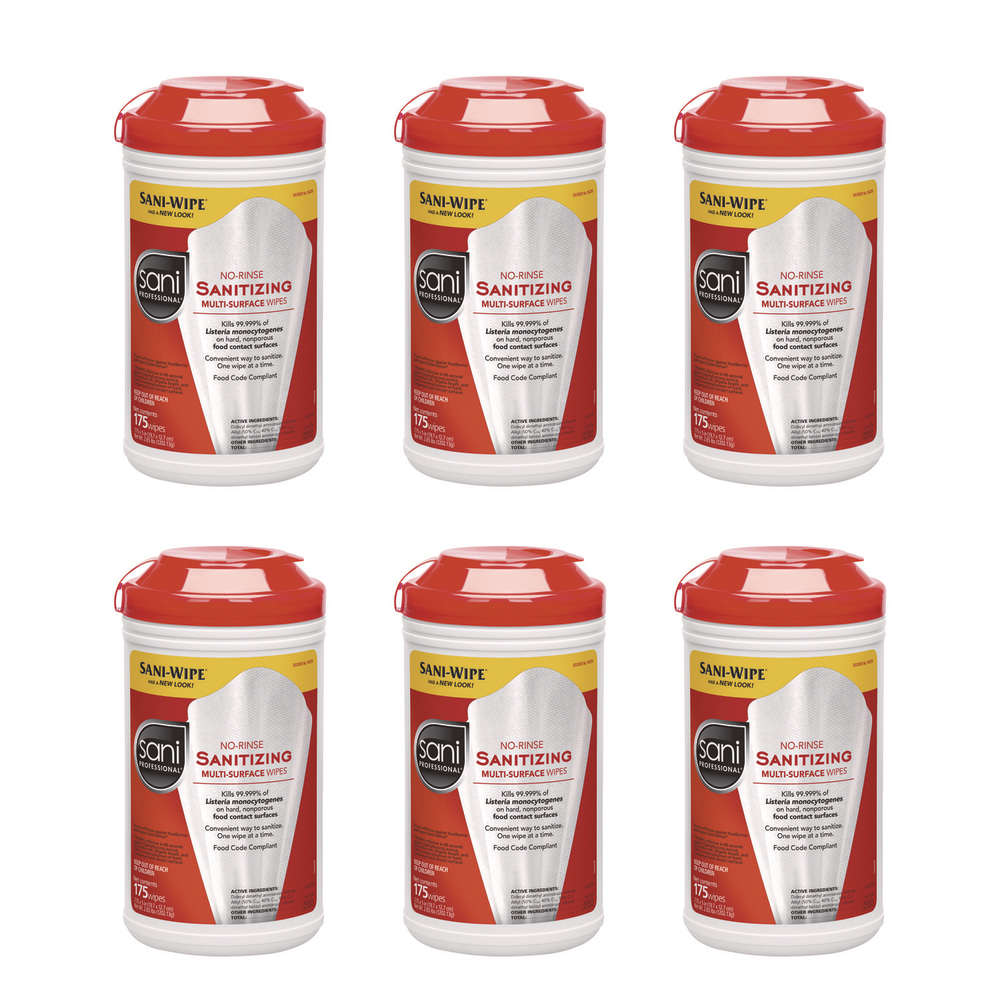 Sani Professional® No-Rinse Sanitizing Multi-Surface Wipes,