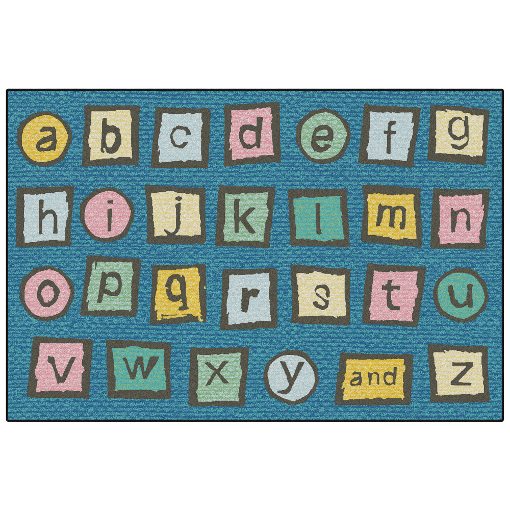 Carpets for Kids® KID$Value Rugs™ Alphabet Blocks Activity Rug, 3' x 4'6", Dark Blue