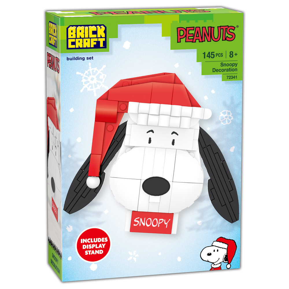 Brickcraft Peanuts Snoopy Decoration Building Set, Multicolor,
