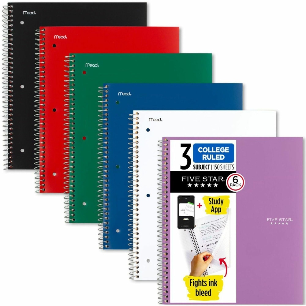 Mead® Five Star® Spiral Notebooks, 8.5" x 11",