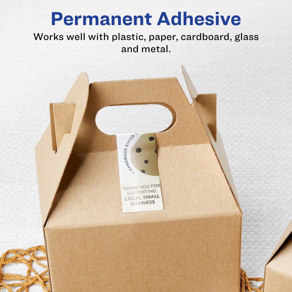 Avery® Pearlized Permanent Labels With Sure Feed®, 94231-PIP100,