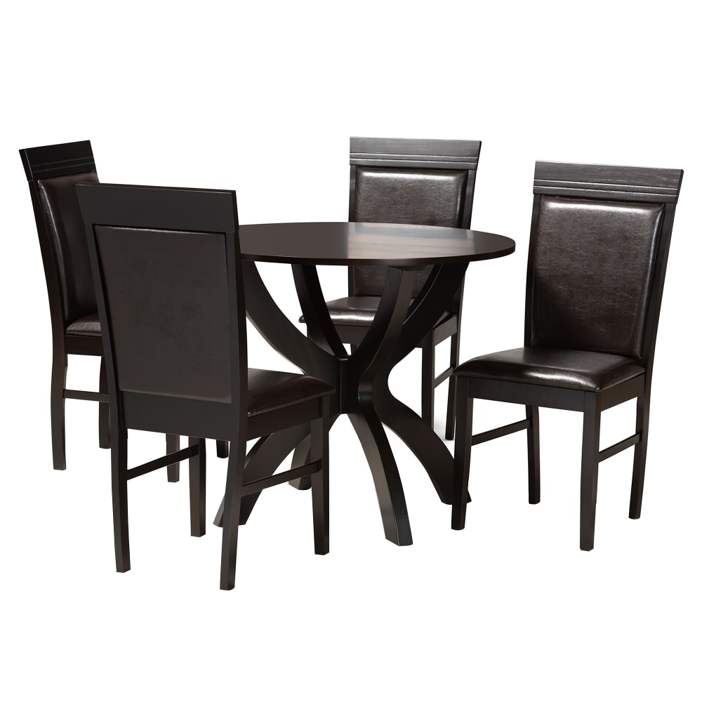 Baxton Studio Ancel Dining Set, 29-15/16”H x 35-7/16”W