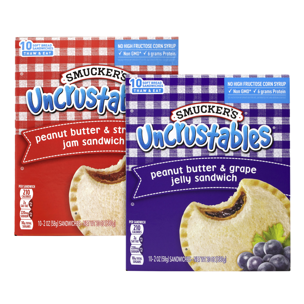 Smucker's Uncrustables Variety Pack, 2 Oz, 10 Sandwiches