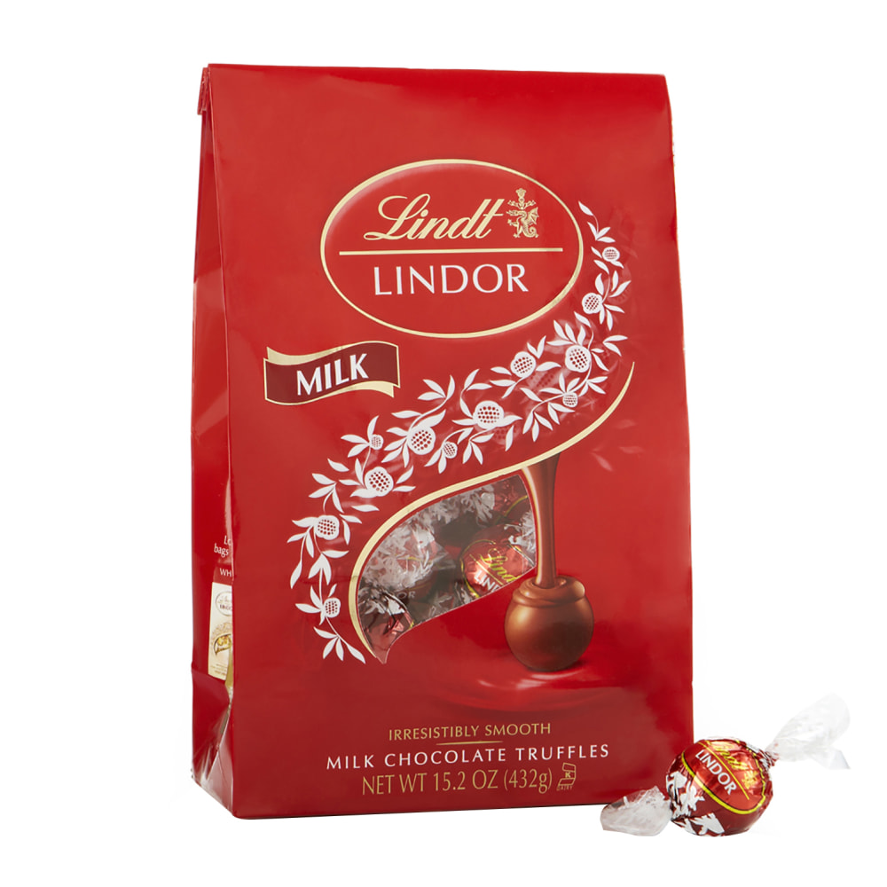 Lindt Lindor Chocolate Truffles, Milk Chocolate, 15.2 Oz