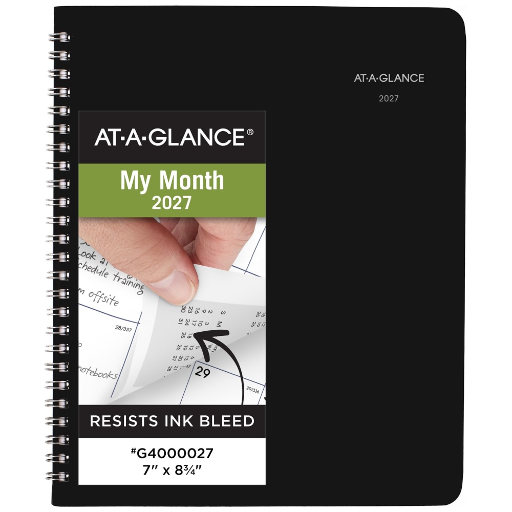 AT-A-GLANCE® DayMinder® 2027 Monthly Planner, Black, Medium,