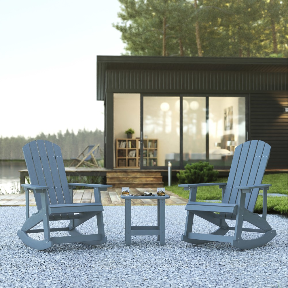 Flash Furniture Savannah All-Weather Poly Resin Wood Adirondack