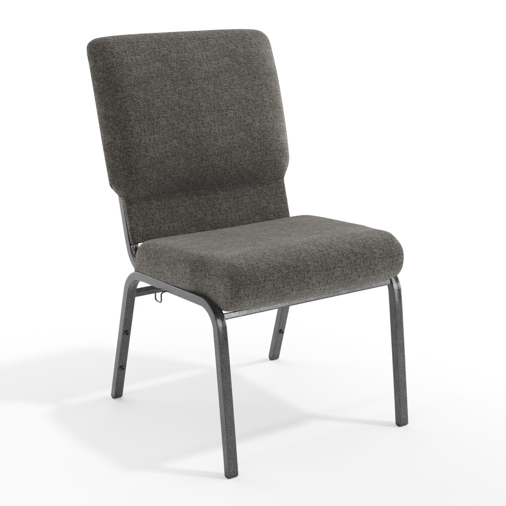 Flash Furniture Advantage Church Chair, Charcoal Gray/Silver