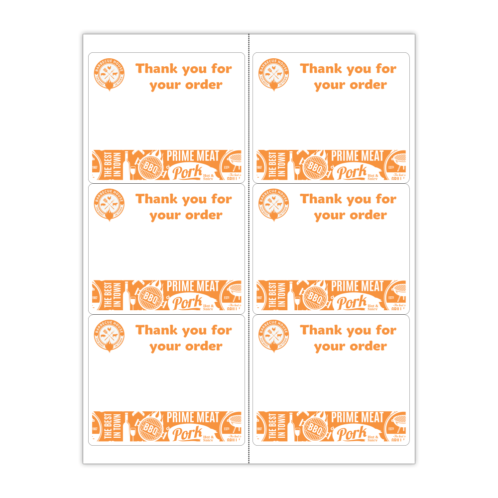 Custom 1-Color Laser Sheet Labels And Stickers, 3-1/4"