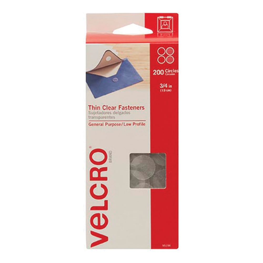 VELCRO® Brand Tape Combo Pack, 3/4" Dots, Clear,
