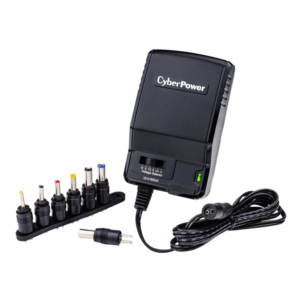 CyberPower 600mA Universal 120-Volt AC Power Adapter, Black,
