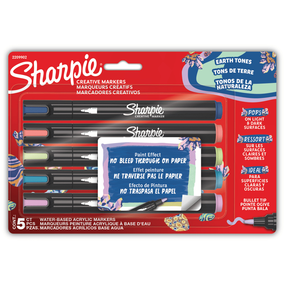 Sharpie Creative Markers, Earth Tones 1, Water-Based Acrylic