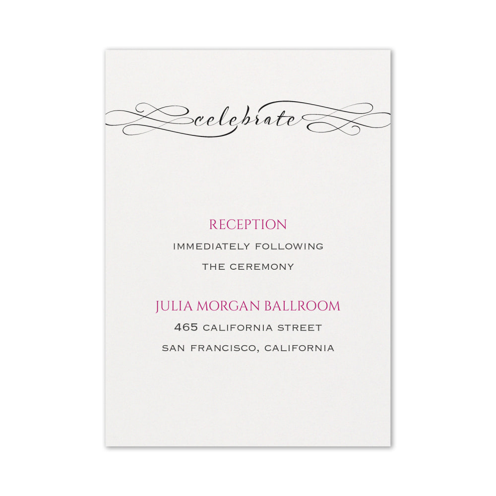 Custom Wedding & Event Reception Cards, Calligraphy Love,