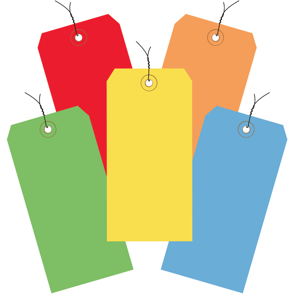 Partners Brand Shipping Tags, Prewired, 100% Recycled, 6