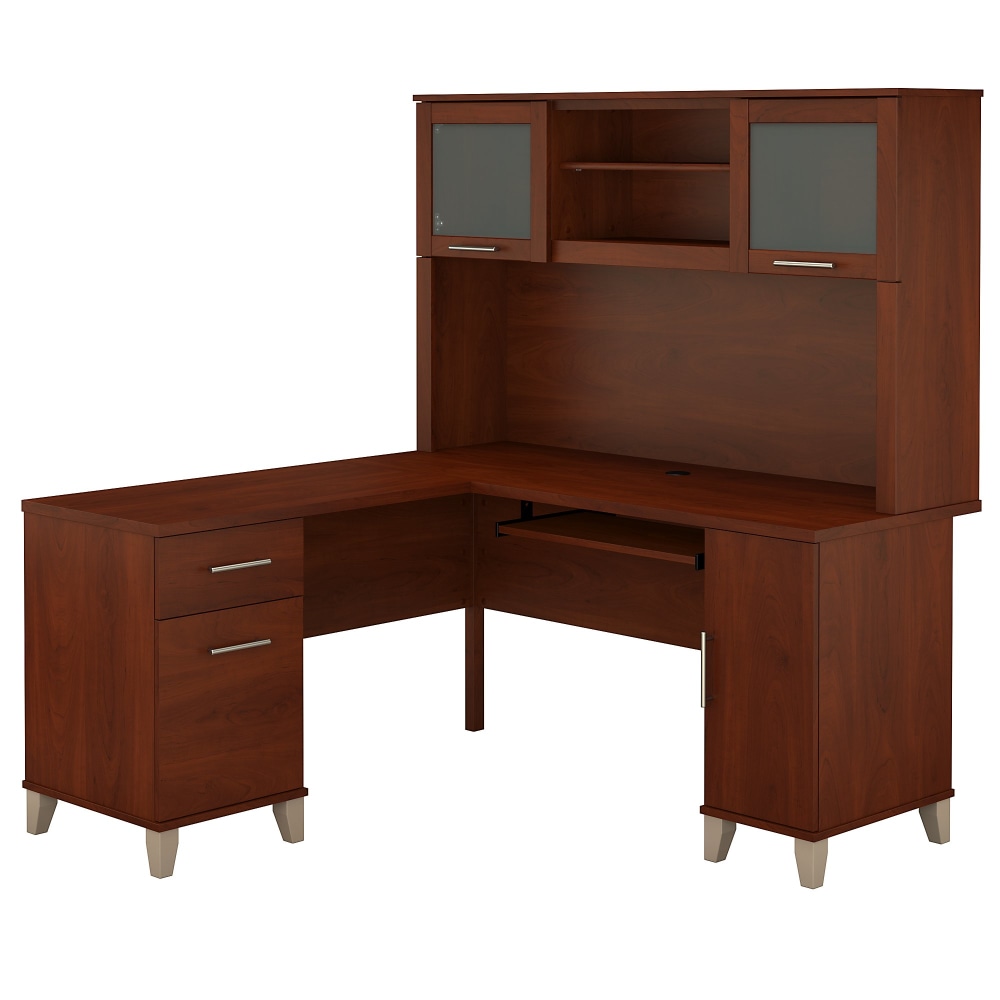 Bush Furniture Somerset L Shaped Desk With Hutch,