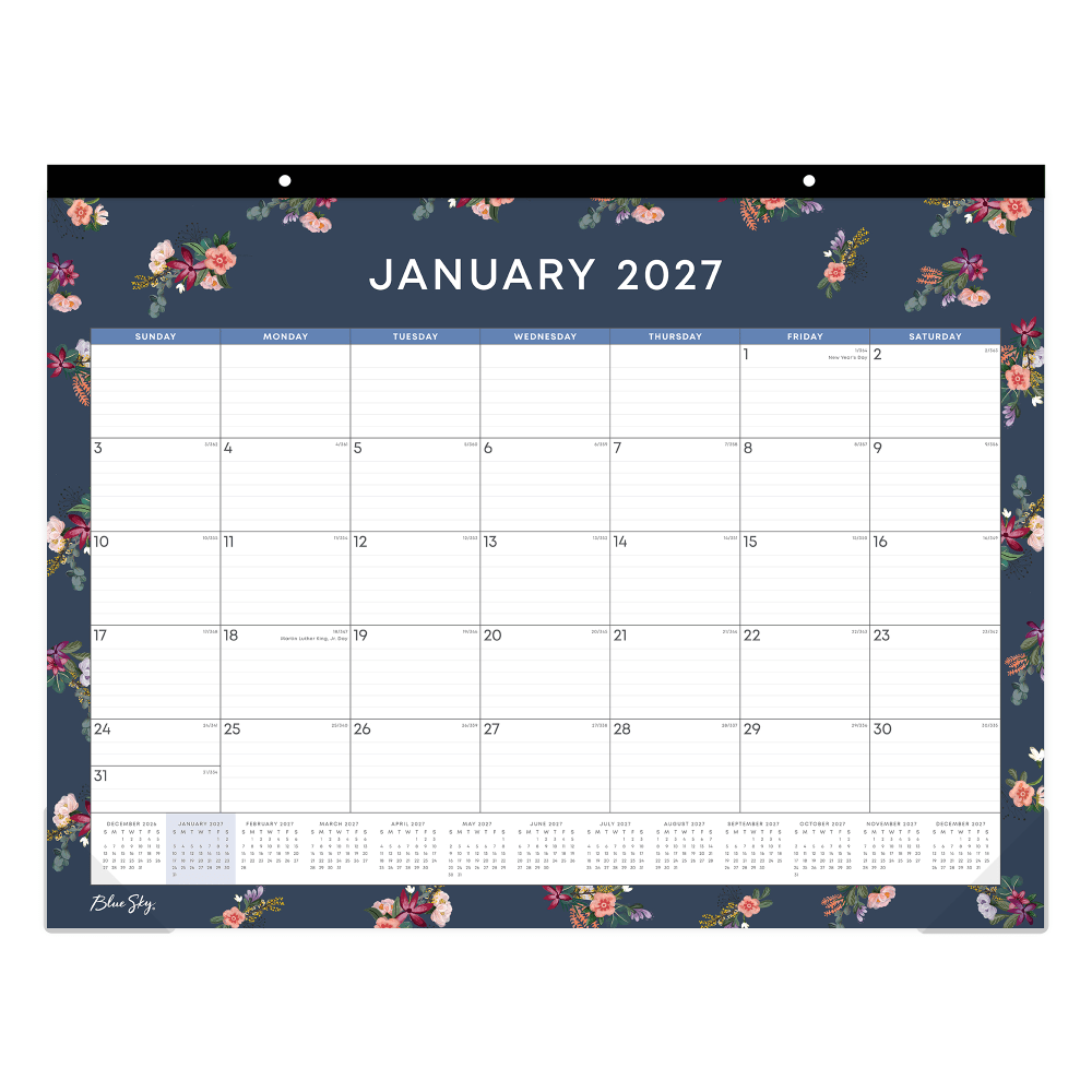 2027 Blue Sky Ashlyn Navy Monthly Desk Pad
