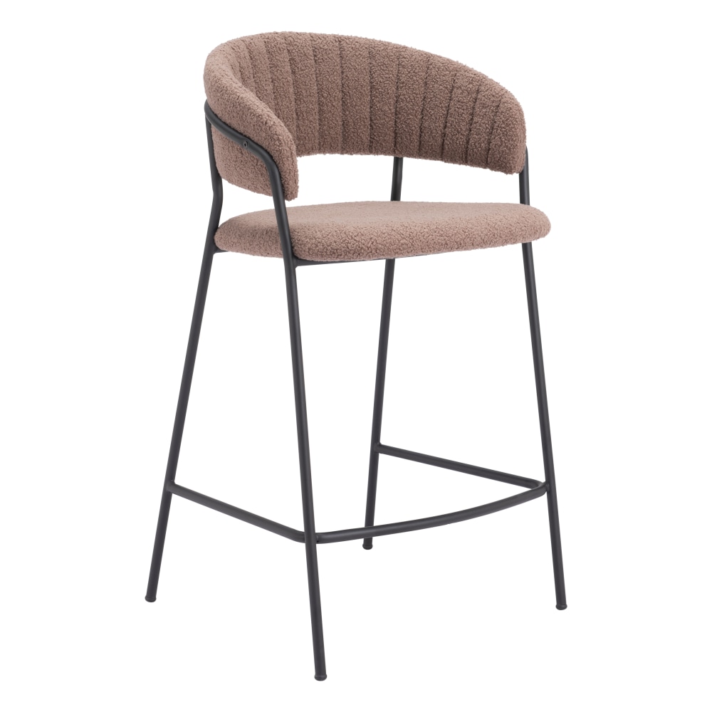 Zuo Josephine Counter-Height Stools, Brown, Set Of 2
